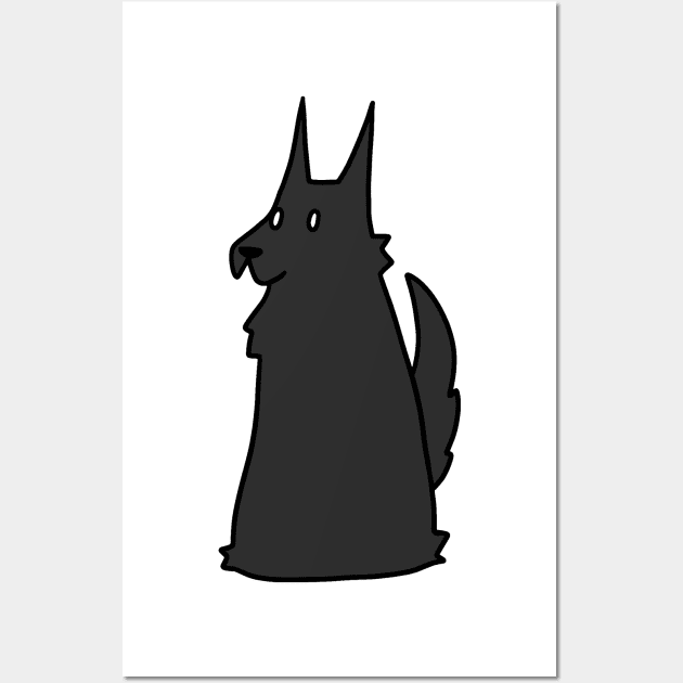 Black German Shepherd Wall Art by saradaboru